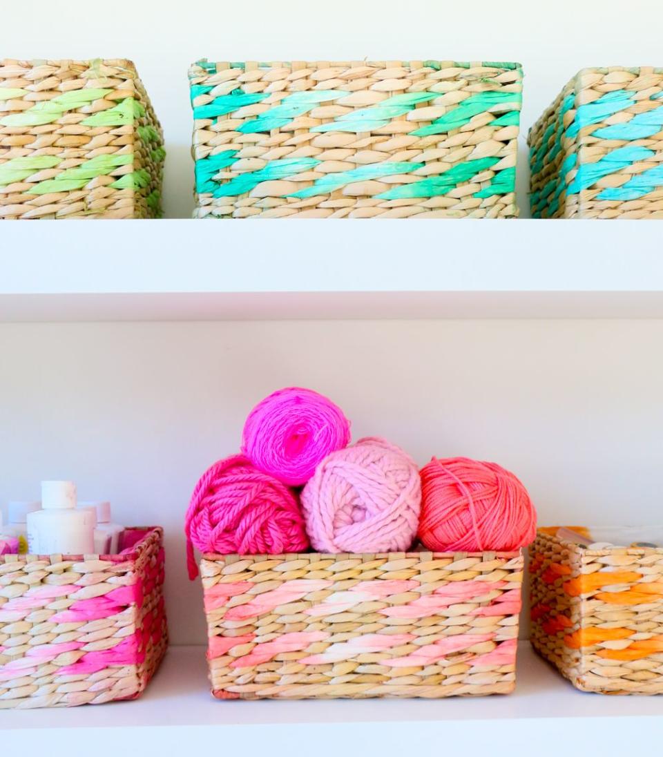 Dip Dyed Storage Baskets