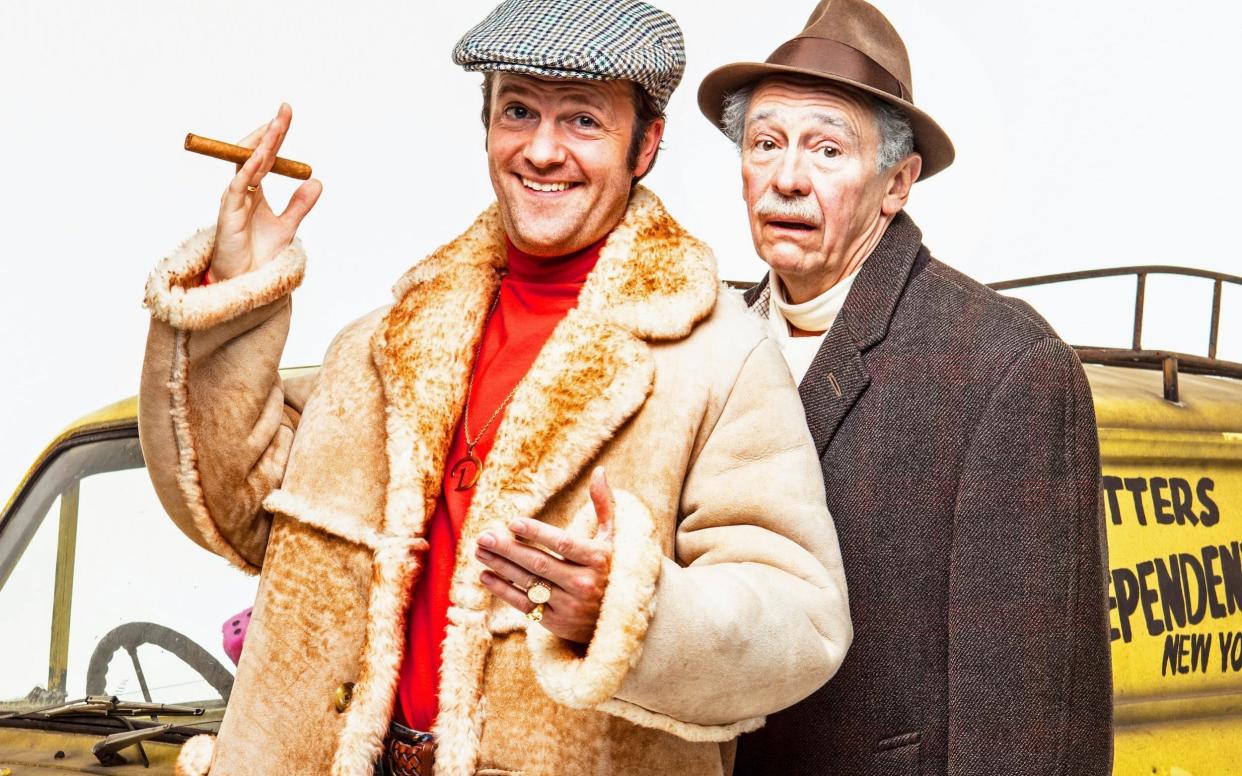 Tom Bennett as Del Boy and Paul Whitehouse as Grandad in the Only Fools and Horses musical - PA