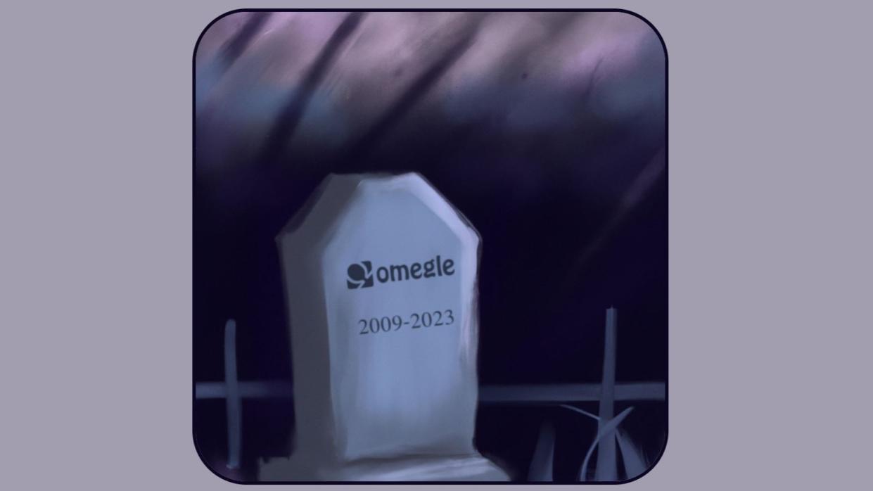  Image of Omegle headstone. 