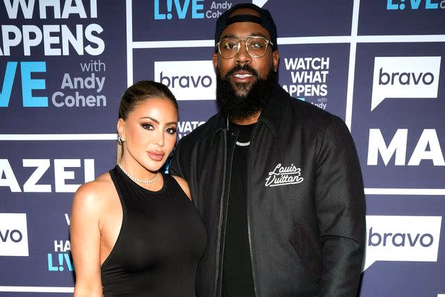 <p>Charles Sykes/Bravo via Getty Images</p> Larsa Pippen and Marcus Jordan attend Watch What Happens Live with Andy Cohen