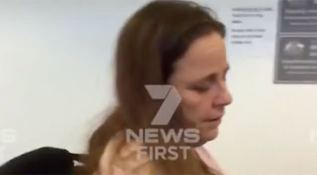 Lisa Evans and her daughter Khala arrived in Sydney on Tuesday morning. Photo: 7 News