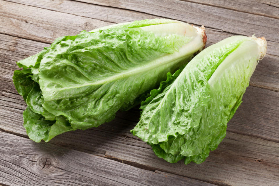 Two heads of romaine lettuce<p>iStock</p>