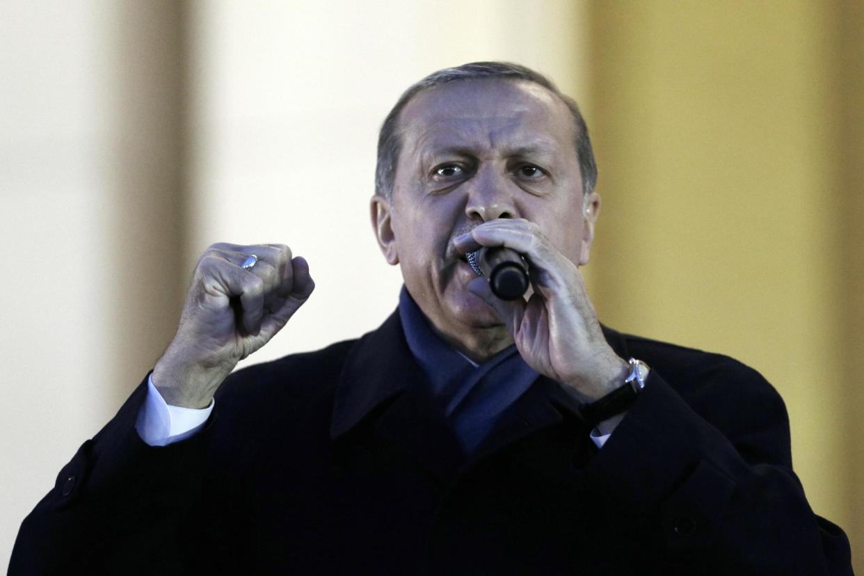 Clampdown: President Recep Tayyip Erdogan: AP