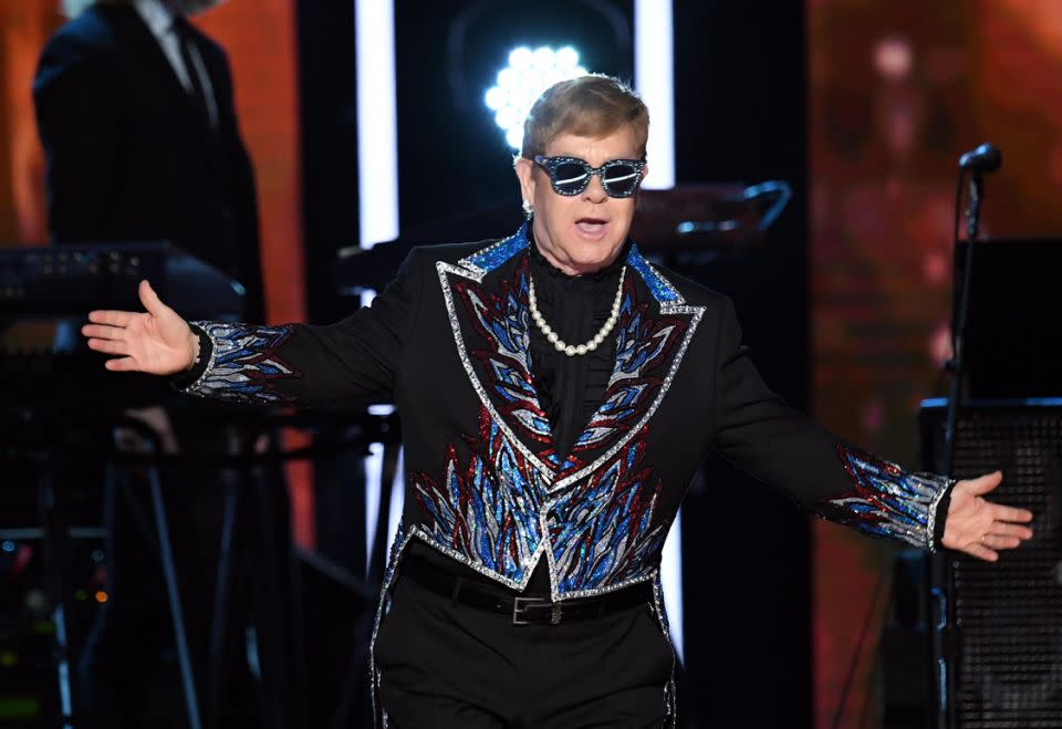 Family friend Elton John is the first one. Photo: Getty Imgaes