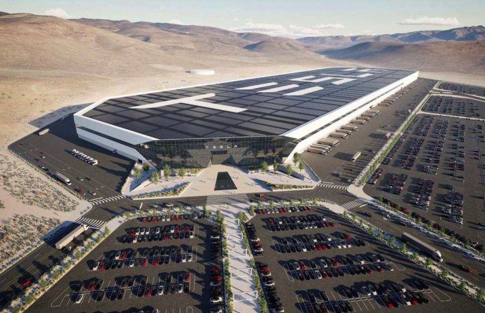 Tesla batteri gigafabrik i Nevada