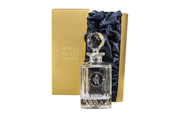 Royal Scot Crystal Spirit Decanter best King Charles III Coronation memorabilia