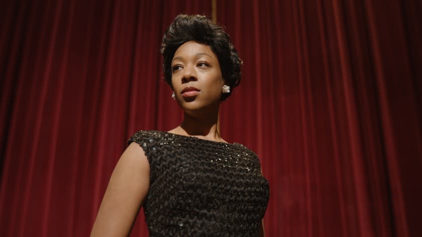 Samira Wiley as Lorraine Hansberry at the Broadway premiere of her play, "Raisin in the Sun."