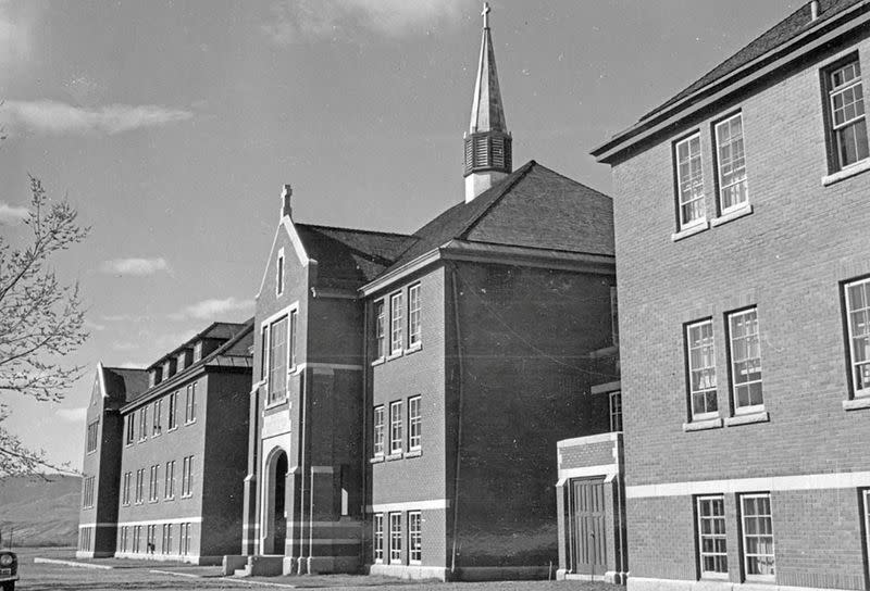 The main administrative building at the Kamloops Indian Residential School is seen in Kamloops