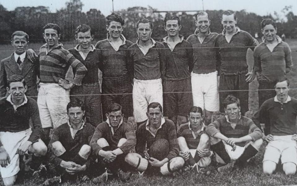 Paddy Mayne (back row, second from right) playing for Regent House first XV in 1931