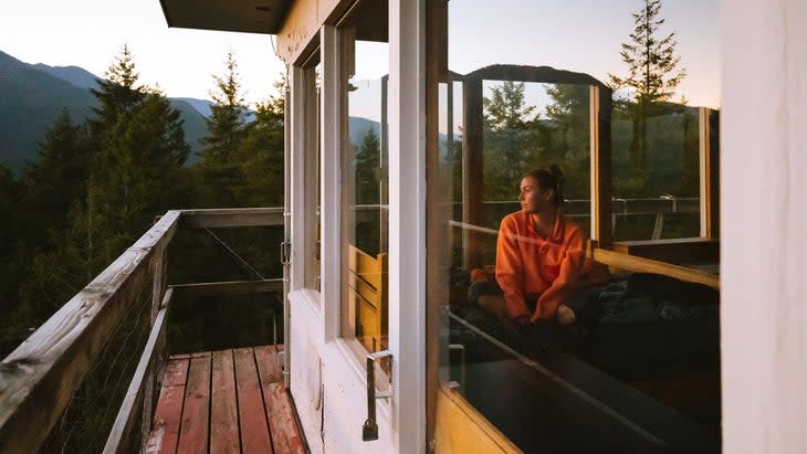 sunset from fire tower