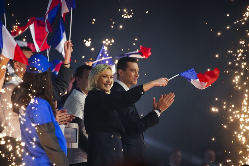 Marine Le Pen und Rassemblement National-Vorsitzender Jordan Bardella.