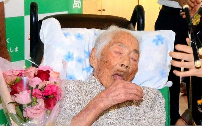 The world’s oldest person, a 117-year-old Japanese woman, has died. Nabi Tajima died of old age in a hospital on Saturday evening in the town of Kikai in southern Japan (Getty)