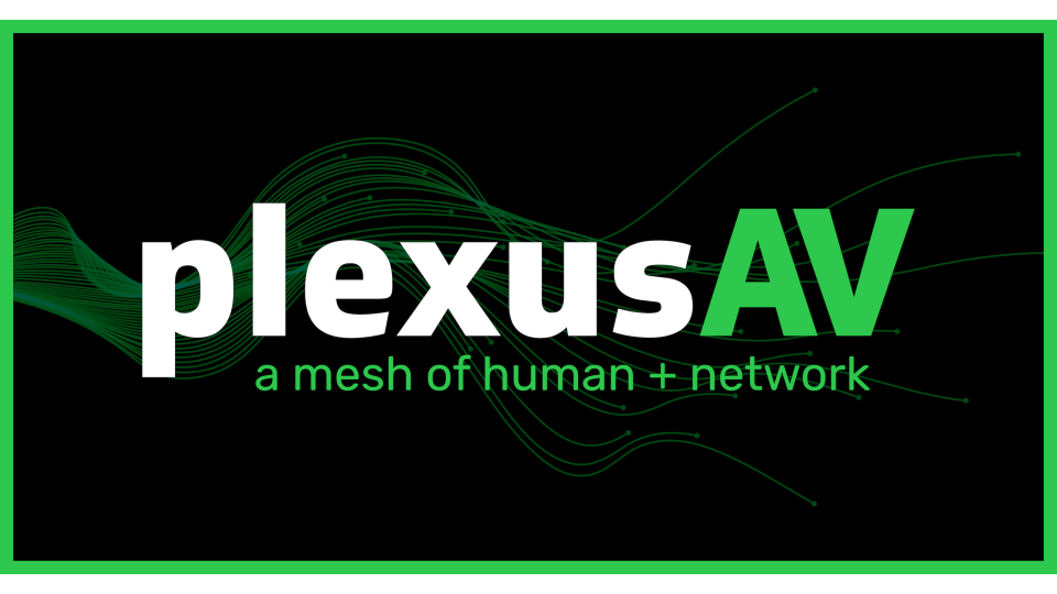 The logo for the new human-centric AVoIP source PlexusAV.