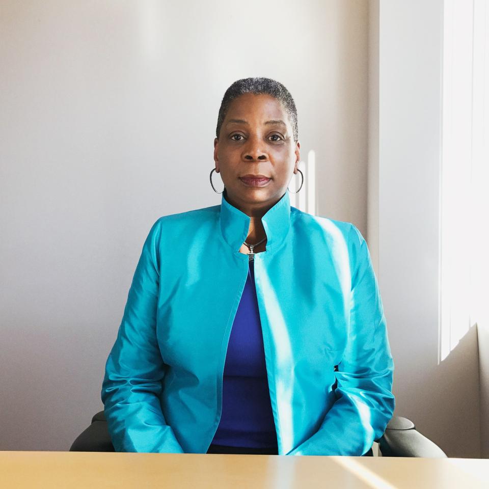 Portrait of Ursula Burns, photographed in the Xerox office in Stamford CT, November 11, 2016.