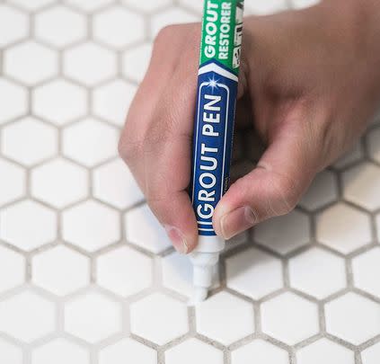 Instantly upgrade your tiles by reviving any greying grout