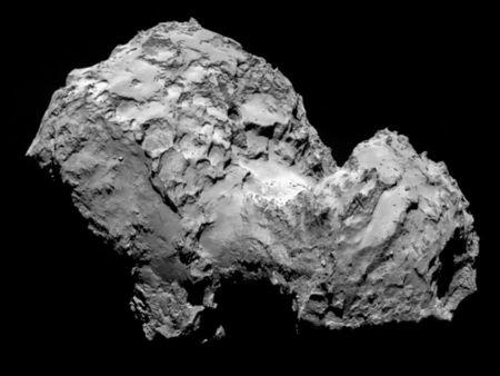 A handout photo of comet 67P/Churyumov-Gerasimenko by Rosetta’s OSIRIS narrow-angle camera on August 3, 2014 from a distance of 285 km (177 miles), made available by the European Space Agency (ESA) August 6, 2014. REUTERS/ESA/Rosetta/MPS for OSIRISTeamMPS/UPD/LAM/IAA/SSO/INTA/UPM/DASP/IDA/Handout via Reuters