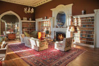 <p>There are seven reception rooms, including this impressive library. (LeadingEstates.com) </p>