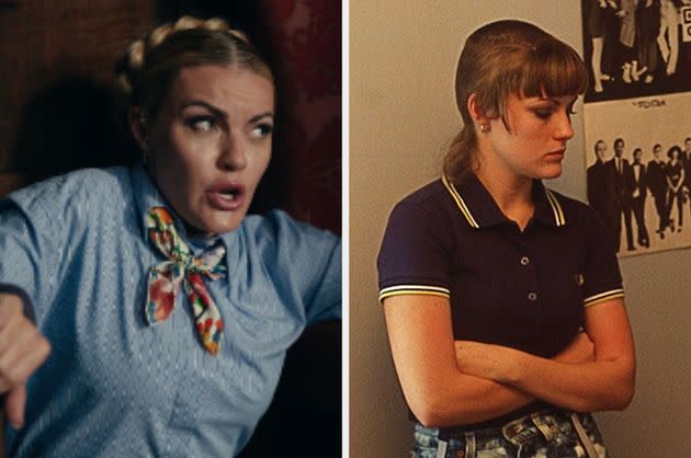 Chanel Cresswell in The Gentlemen (left) and This Is England (right)