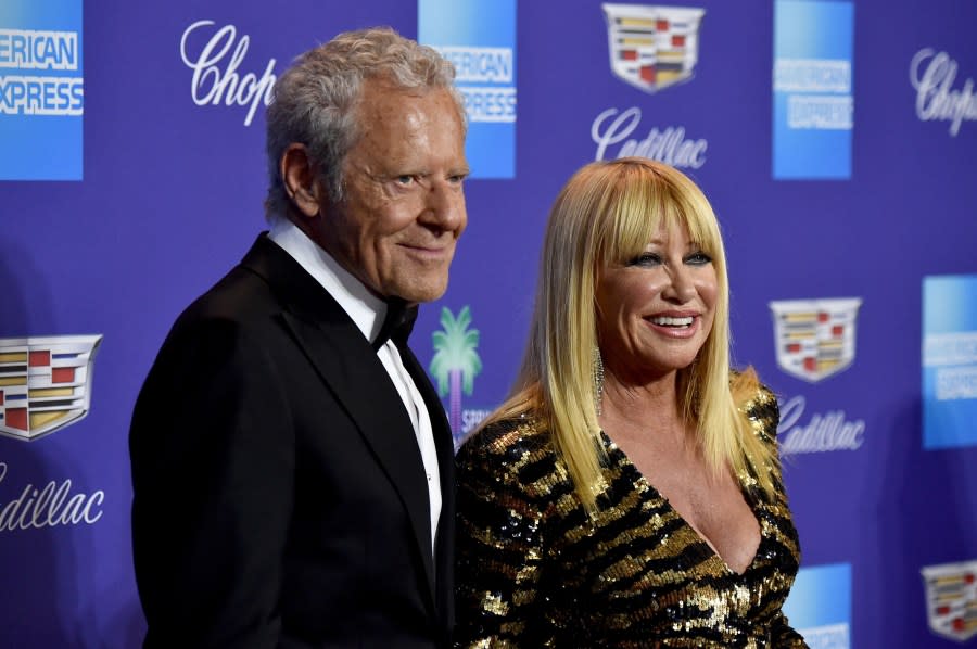 Alan Hamel (L) and Suzanne Somers