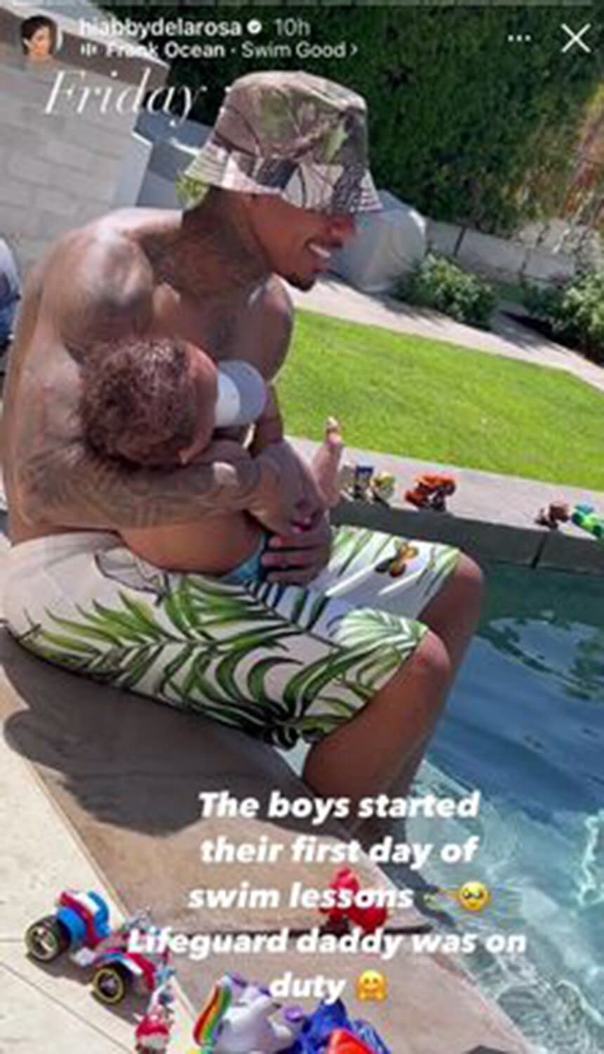 Nick Cannon and Abby De La Rosa Share Videos From Twins First Swimming Lesson