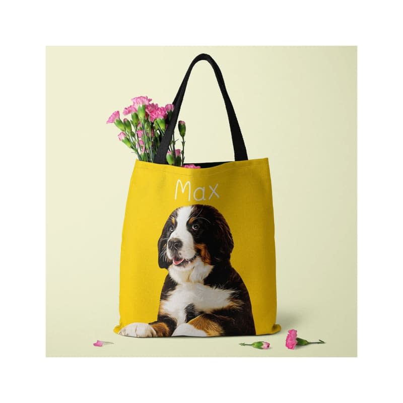 Custom Dog Photo Tote Bag