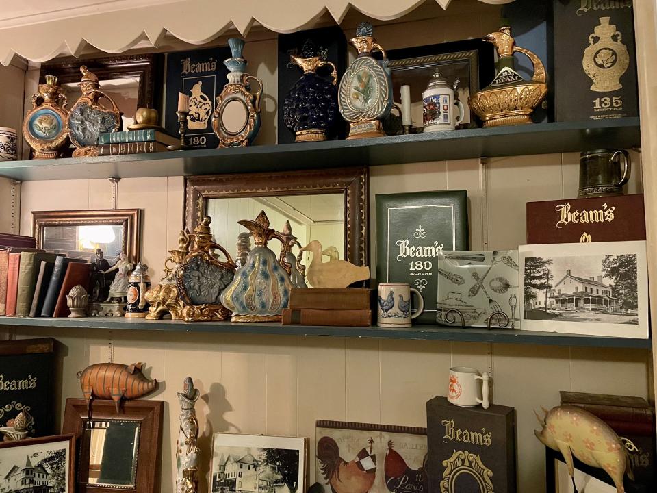 Historic artifacts displayed at the Rocky Hill Inn.