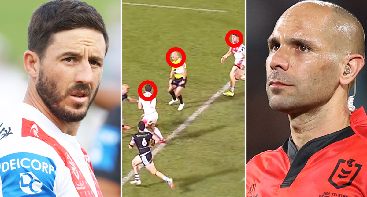 NRL News: Truth about Ashley Klein incident, Dragons fans furious about referee's interference