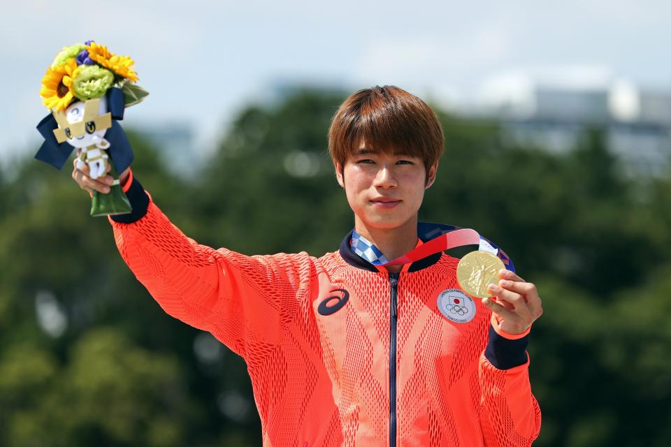 History maker | Tokyo native Yuto Horigome claimed the first ever Olympic men’s gold for skateboarding (Getty Images)