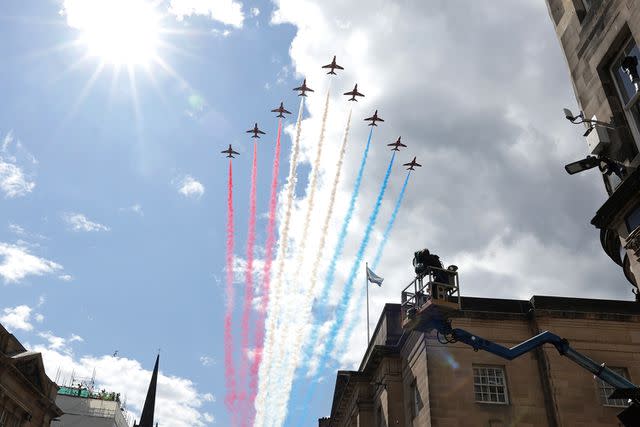 <p>Chris Jackson - WPA Pool/Getty Images</p> The Royal Air Force flypast on July 5 in Scotland