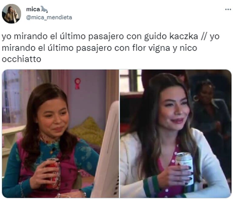 El infaltable meme de I Carly se adaptó para El último pasajero (Foto: Twitter / @mica_mendieta)