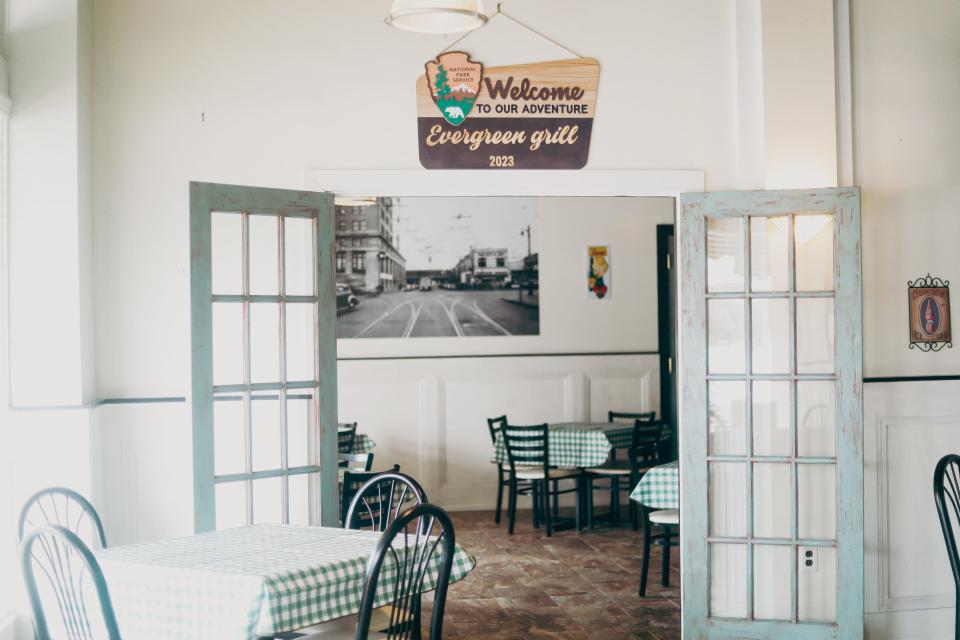 A look inside the dining room at new Midtown restaurant Evergreen Grill at 212 N. Evergreen St. in Memphis on Thursday, Feb. 29, 2024. The restaurant is located in the space that was formerly Café Society.