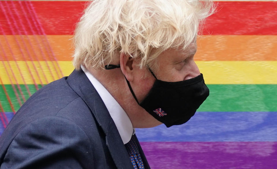 <p>Prime Minister Boris Johnson departs 10 Downing Street, Westminster, London, to attend Prime Minister's Questions at the Houses of Parliament. Picture date: Wednesday June 30, 2021.</p>
