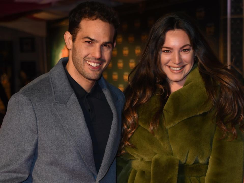 Jeremy Parisi and Kelly Brook look close as they pose for photo