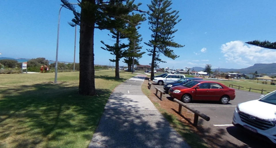 The footpath at Nicholson Park at Woonona is pictured.