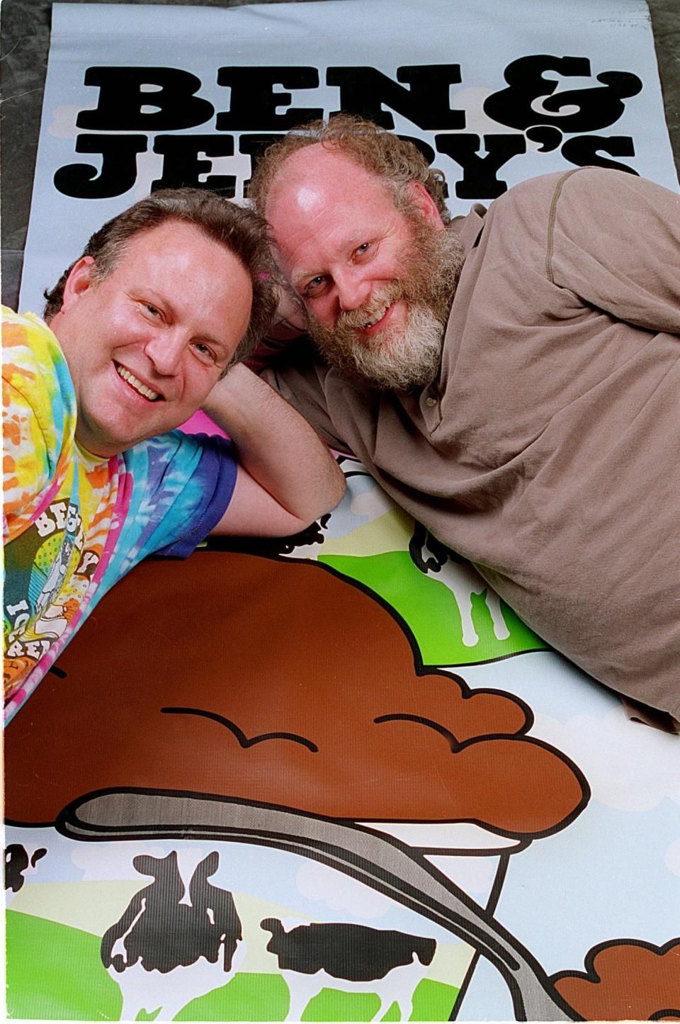 L-R Jerry Greenfield and Ben Cohen, Chairmen of Ben & Jerry's Ice Cream.