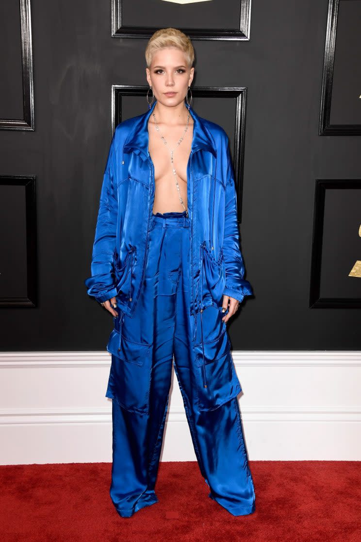 Halsey at the 2017 Grammy Awards. (Photo: Getty Images)