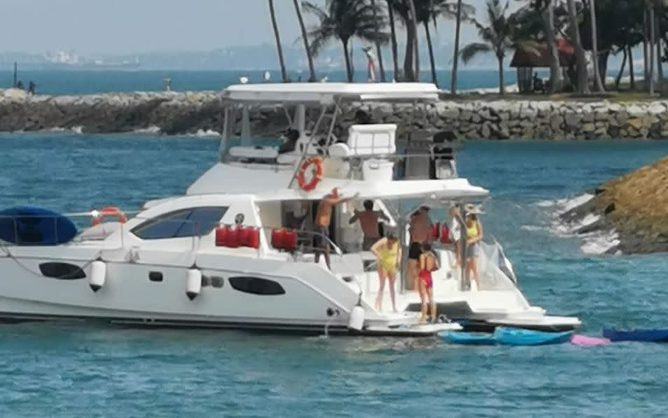 A photo of the group on a yacht. (PHOTO: Facebook/Bu Hui Yan)