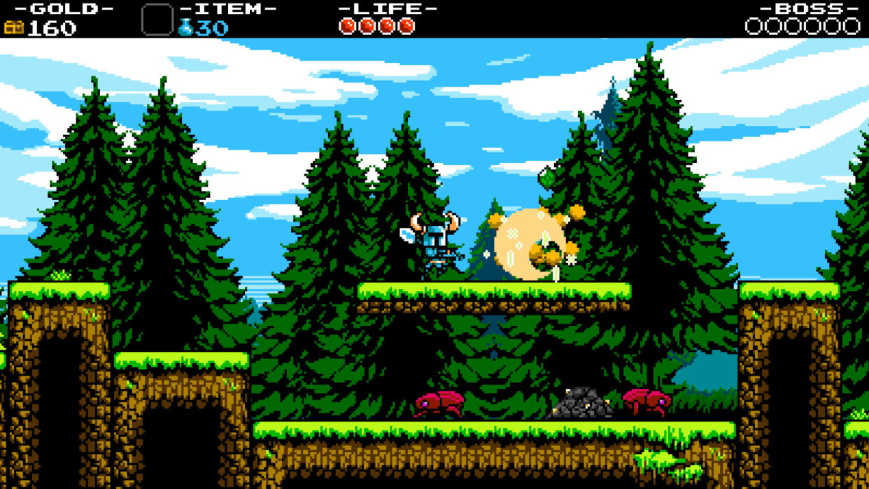  Screenshot from 8-bit revival platformer Shovel Knight: Shovel of Hope DX. 