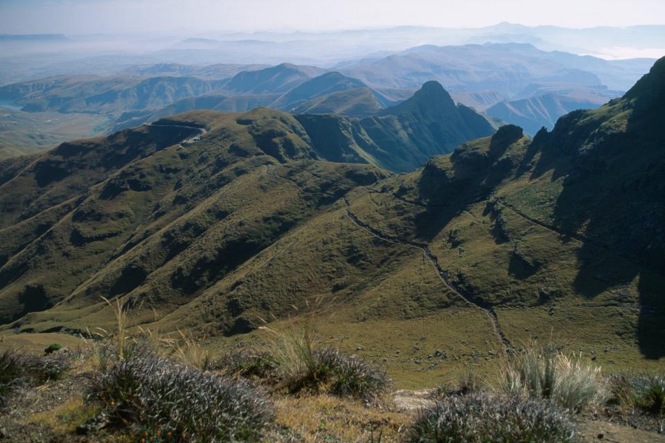 A view of mountains.