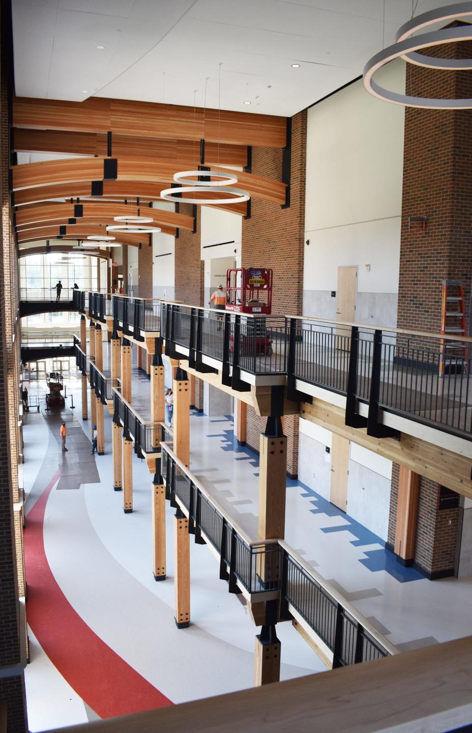 The atrium at B.M.C. Durfee High School on Elsbree Street in Fall River.