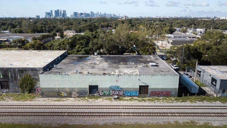 An overhead view of the former Grupo Sur building on Thursday, June 27, 2024.