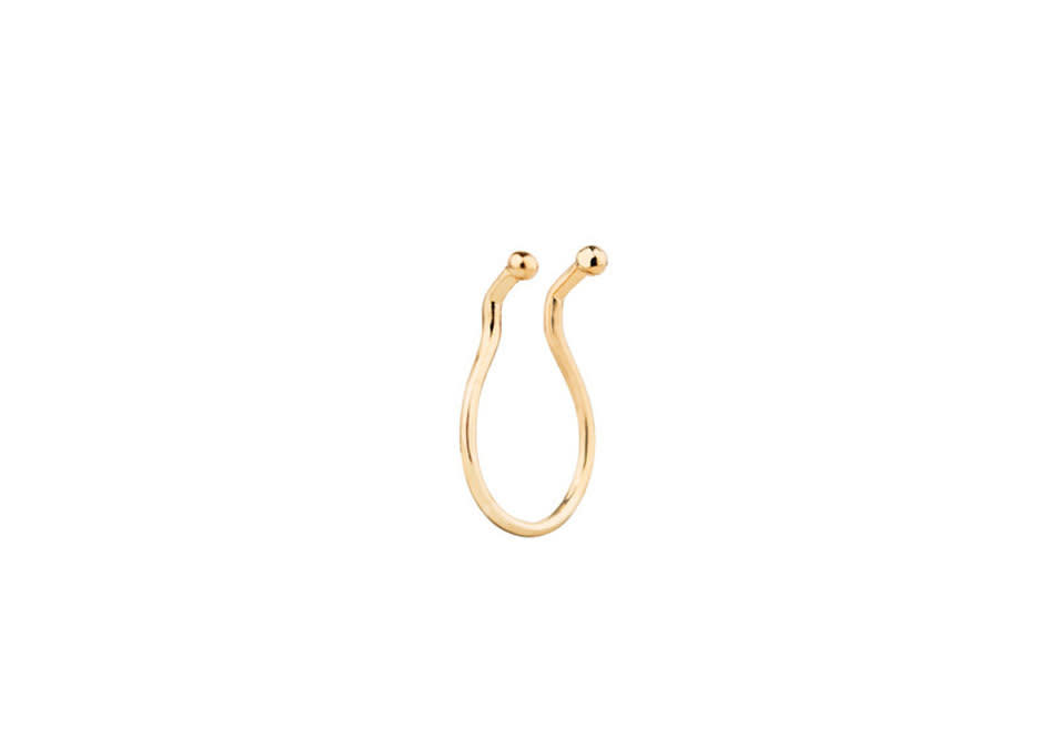 Maria Black Tahli Nose Ring in 18K Yellow Gold