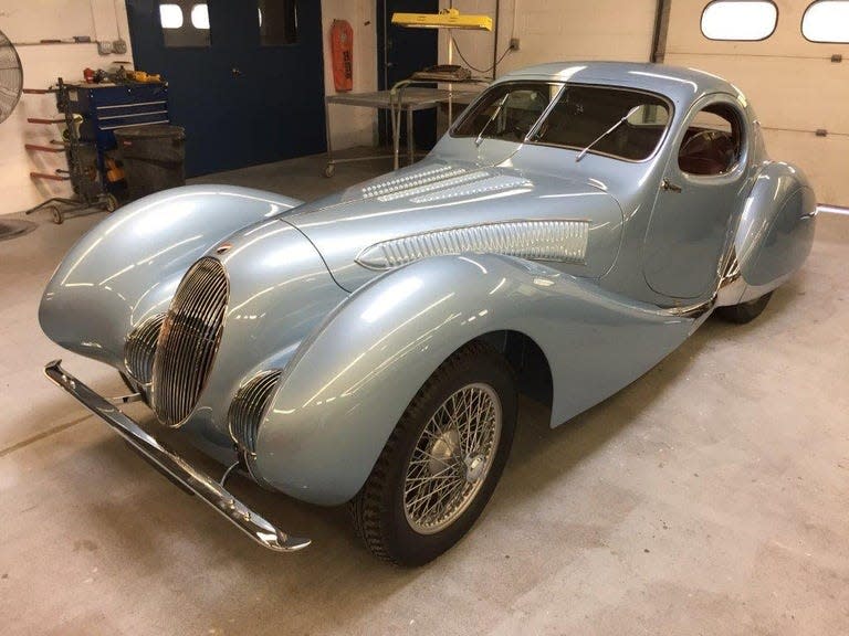 This 1938 Talbot Lago T150C SS “Teardrop” coupe, stolen as parts from Milwaukee in 2001 and restored and sold for $7.6 million in 2015, has been at the center of a legal dispute over its ownership. It has been held as evidence in Massachusetts for seven years while appreciating to an estimated $10 million.
