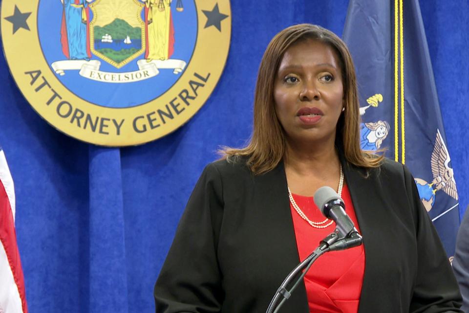 New York State Attorney General Letitia James speaks at a press conference, Tuesday, Aug. 3, 2021, in New York about her investigation that found that New York Gov. Andrew Cuomo sexually harassed multiple women in and out of state government and worked to retaliate against one of his accusers.