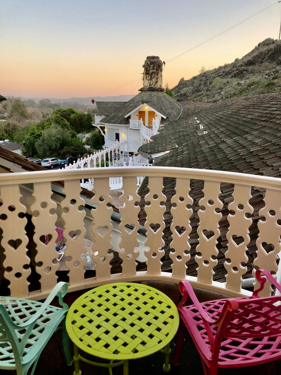 Sunset From Balcony in Sky Room madonna inn