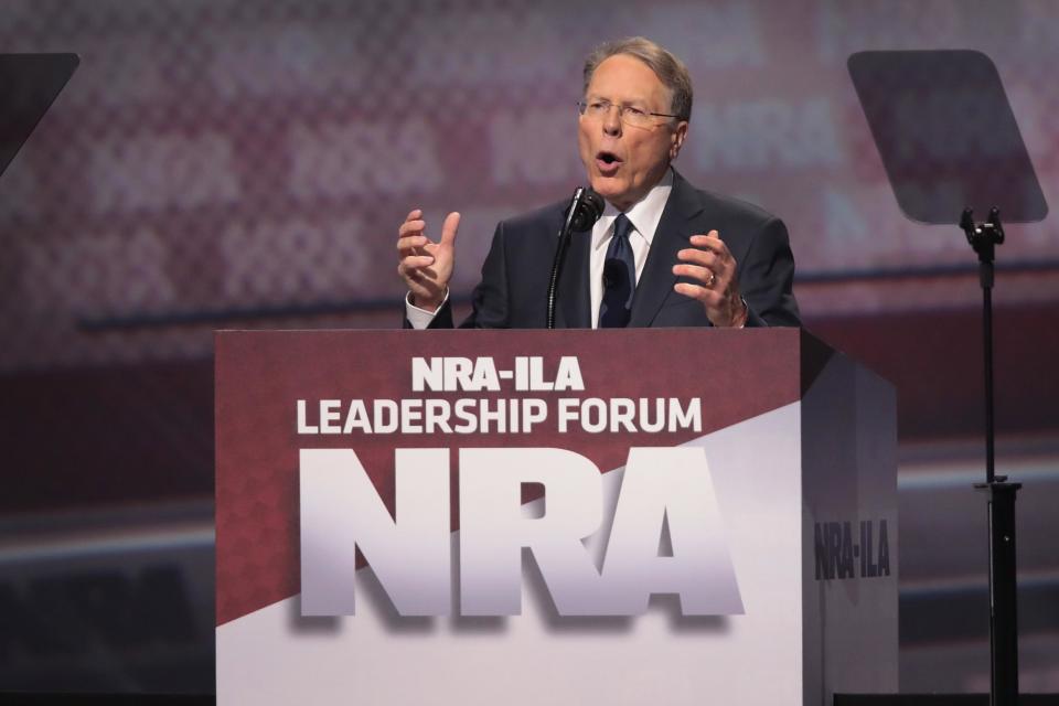 Wayne LaPierre, executive vice president and CEO of the NRA. Trump said the NRA are 'great people': Scott Olson/Getty Images