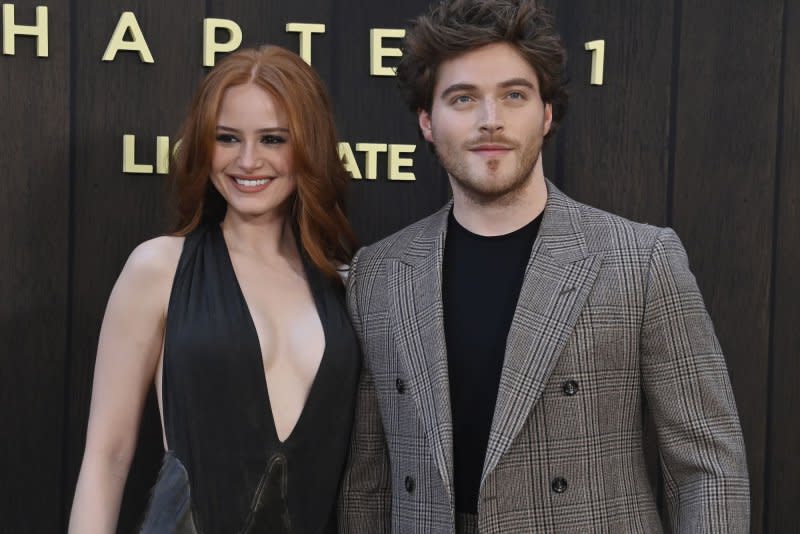 Madelaine Petsch and Froy Gutierrez attend the premiere of the horror film, "The Strangers: Chapter 1," at the Regal LA Live in Los Angeles on May 8. Photo by Jim Ruymen/UPI