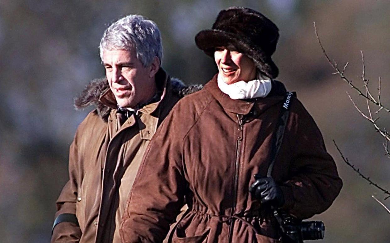 Ghislaine Maxwell and Jeffrey Epstein join Prince Andrew on the Sandringham estate in 2000 - ©Albanpix.com, www.albanpix.com.mail@albanpix.com, +44 1263 741600.+447774 145134.NOT FOR SYNDICATI