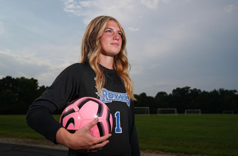 Hamilton Southeastern Royals Hailey Wade poses for a photo Tuesday, August 8, 2023, at River Road Park in Carmel.