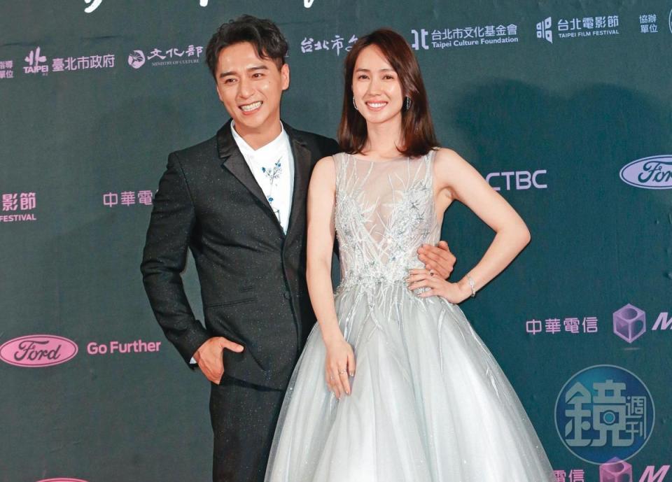 去年台北電影獎，鄭人碩（左）與小薰憑《寒單》情侶檔入圍，只是雙雙都槓龜。